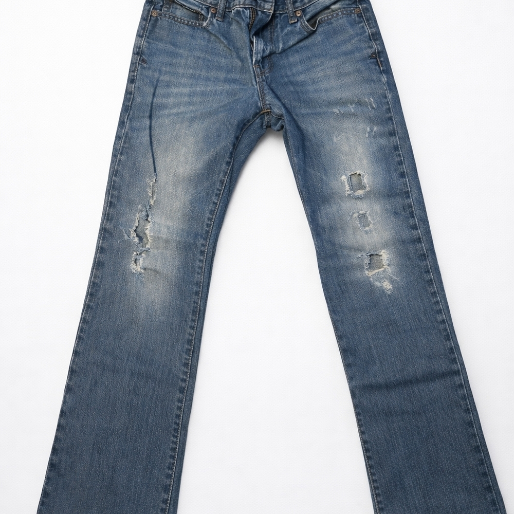 Aeropostale Men's Faded Blue Bootcut Jeans